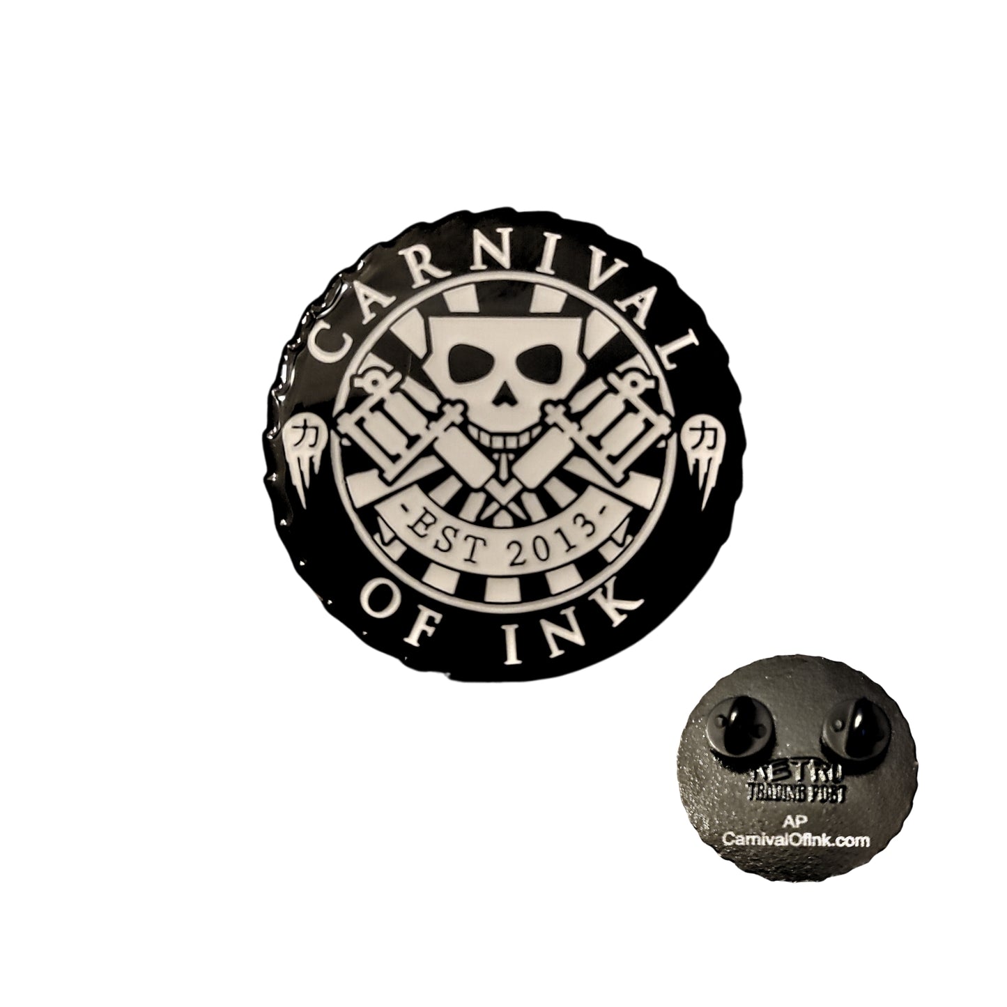 Carnival of Ink X Retro Trading Pin: Black